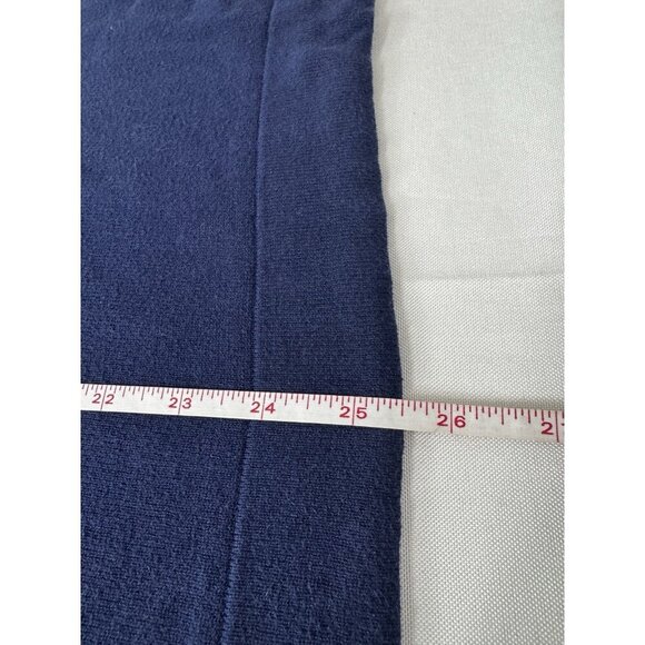 J.Crew Navy Ruffle Neck Sweater XL Button Detail Preppy Romantic Fall Layer - Picture 8 of 8